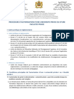 Procédure D'autorisation D'une Université Privée