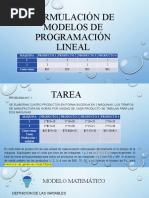 Modelos de Programacion Lineal para Examen