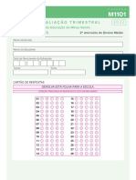 Segunda Avaliação Trimestral: Matemática E Artes