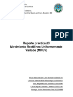 Practica #3 Movimiento Rectilíneo Uniformemente Variado (MRUV)