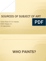 Sources of Subject of Art