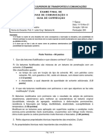 Guia de Correcção - Exame Normal - Vias de Comunicação II - 2021