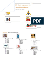 Incredible English 01 - Test - Units 04,05,06