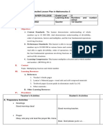 Detailed Lesson Plan in Mathrmatics 5