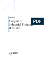 A Report of Industrial Training at Bosch