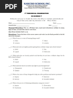 Grade7-1st Periodical Examination Science7