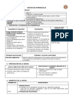 SESIÓN DE APRENDIZAJE CyT - RELI - SEMANA 4