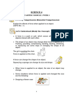 Science 4: Quarter 3 Module 1 Week 1 Learning Competencies (Essential Competencies)