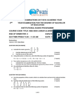 Sma b203 Linear Algebra I Exam Ib