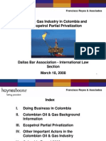 The Oil and Gas Industry in Columbia