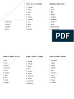 SPELLING BEE Phase 1 List