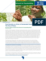 Food Security As A Driver of Sustainable Peace: The Case of Kenya