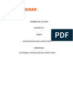 Actividad 2. Sociología de La Educación