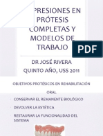 Impresiones en Protesis Completas y Modelos de Trabajo