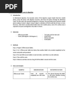 Digestion and Absorption - Lab Report - Biochem