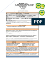 Planeacion Del Primer Trimestre de Historia 1 de Secundaria