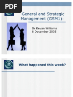 General and Strategic Management, by DR Kevan Williams