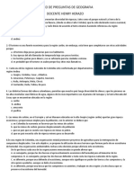 3 Periodo 9 Grado de Geografia Banco de Preguntas de Geografia