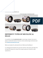 Balanced and Unbalanced Mechanical Seal