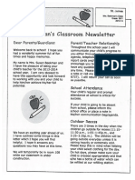 Classroom Newsletter Template Sample2