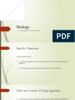 1.1 & 1.2 - Living Things in The Environment - Classification