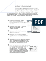 Earthworm Excel Activity 