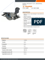 Sierra Circular 7-1/4", Industrial, 1600 W: Características