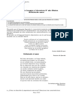 8°año - Lenguaje - Guía N°4 - Definiendo El Amor