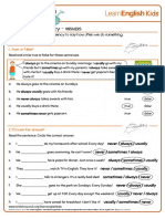 Adverbs of Frequency - Answers