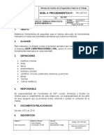 PRC-SST-015 Procedimiento Seguro de Trabajo para Uso de Herramientas Manuales