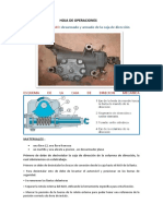 HOJA de OPERACIONES de La Caja de Direcion Mecanica