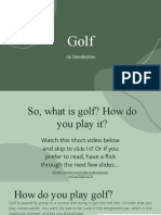 Golf Introduction Module