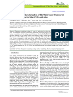 Preparation and Characterization of Tin Oxide Based Transparent Conducting Coating For Solar Cell Application