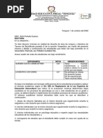 3°BGU A - Informe de Bajo Rendimiento - 2°parcial - 1°Q