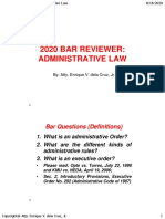 2020 Bar Reviewer - Administrative Law  