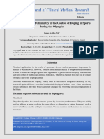 The Importance of Chemistry in The Control of Doping in Sports During The Olympics