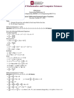 Assignment 3 Differential Equation and Laplace Transform