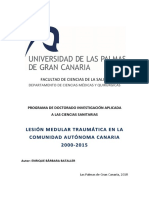 Lesión Medular Traumática en La Lesión Medular Traumática en La Comunidad Autónoma Canaria Comunidad Autónoma Canaria 2000 2000 - 2015 2015