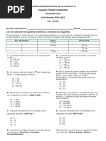 Exámenes Primer Trimestre Quinto B