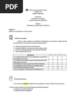 Module 3 Assessment of Tudent Learning