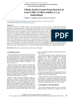 Formulation of Body Scrub Cream From Extract of Arabika Green Coffee (Coffea Arabica L.) As Antioxidant