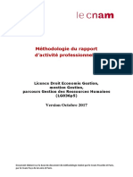 Licence RH Methodologie Rapport D Experience Professionnelle