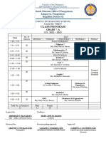 NEW PORTIC IS Class-Program 2022-2023