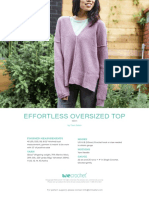 Effortless Oversized Top: Finished Measurements Hooks