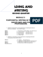 Reading and Writing Module 3 Second Quarter 2020