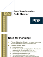 Bank Branch Audit - Audit Planning