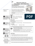 Service Manual - WB-14 Water Boiler: W C C, I