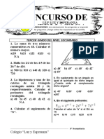 Concurso de Matematica - 3ro Sec