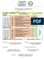 SPED - Class Program Sy 2022 2023