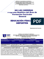 Programa Educación Física y Deportes